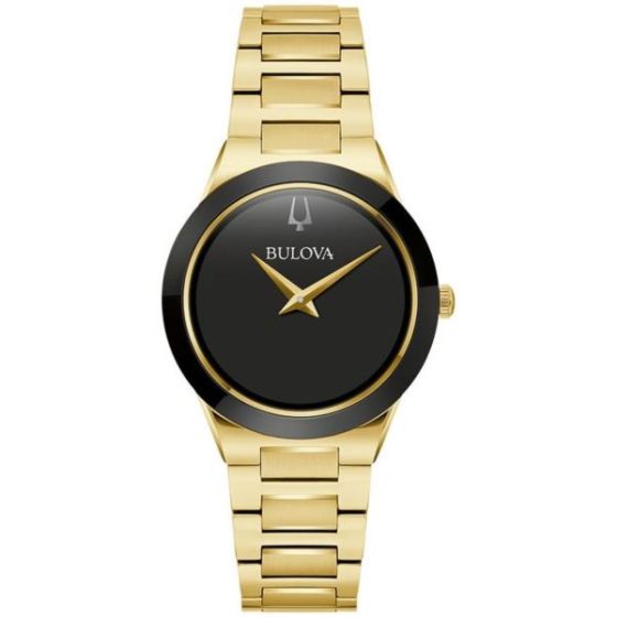 Ladies' Modern Millennia Black Dial Stainless Steel Bracelet Watch