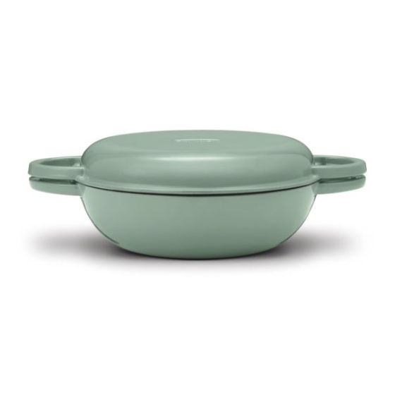 Chef's Classic Enameled 2-in-1 Cast Iron Multipurpose Set: Sage Green