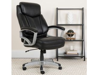 Big & Tall 500 lb. Rated Black LeatherSoft Executive Ergonomic Office Chair