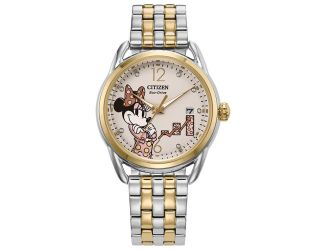 Ladies' Empowered Minnie Mouse Two-Tone Stainless Steel Watch Cream Dial