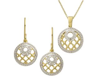 Diamond Earring and Necklace Set