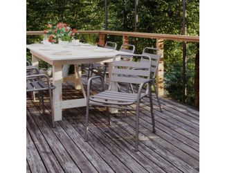 Commercial Indoor-Outdoor Restaurant Stack Chair with Slat Back and Arms-Silver