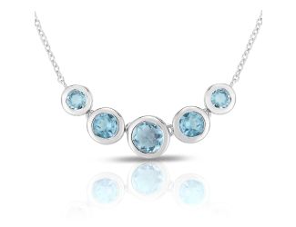 5 Blue Topaz Sterling Silver Necklace