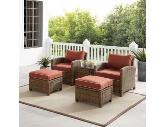 Bradenton 5Pc Wicker Outdoor Chair Set