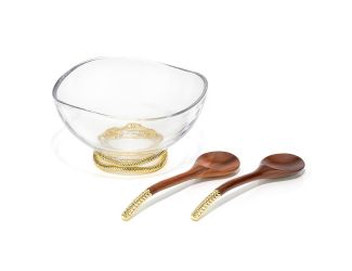 Braid Gold Glass Salad w/ Serv