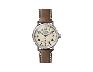 The Runwell Leather Strap Watch - 41mm, Dark Nut Brown