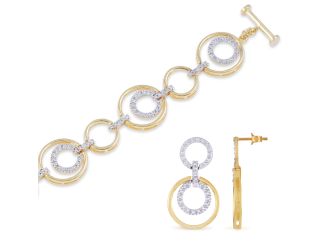 Diamond Bracelet & Earring Set