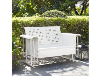Bates Retro Outdoor Loveseat Glider