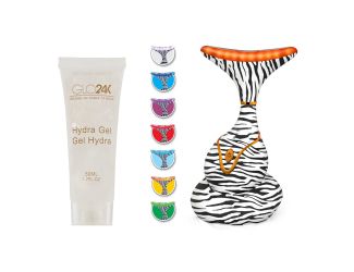 LED Neck and Face Beauty Device w/ Gel