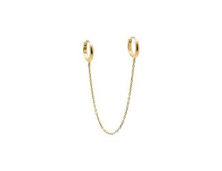 Solid Double Chain Huggie Earring