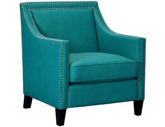 Bridgehampton Accent Chair with Nailhead Trim in Teal