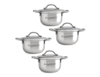 Cov'd Mini Pots, 18/10 SS, Set of 4 Size 2.5"