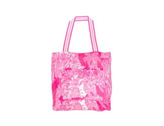 Foldable Towel Tote, Palm Beach Toile