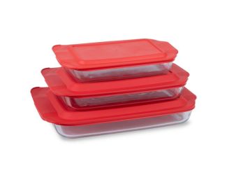 Basics 6pc Glass Baking Dish Set w/ Lids