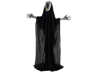 70-In. Squal the Animated Howling Reaper, Indoor or Covered Outdoor Halloween Decoration, Battery Op