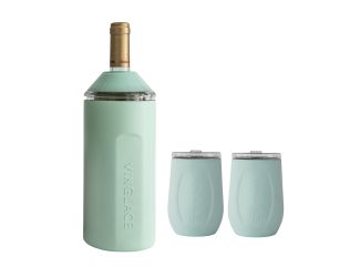 Wine Chiller Gift Set w/ 2 Tumblers Sea Glass