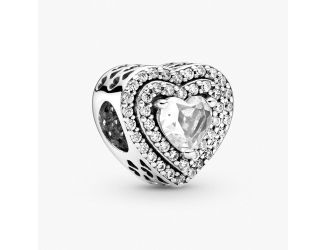 Sparkling Leveled Hearts Charm