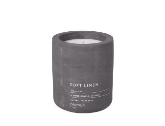 FRAGRA - Large Candle in Concrete Container - Soft Linen