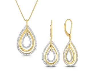 Diamond Earring and Necklace Set