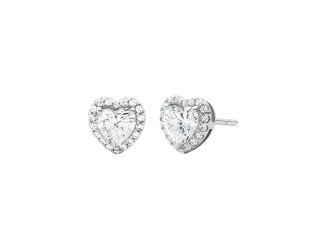 Sterling Silver Heart Stud Earrings