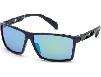 Men's Sunglass - Matte Blue/Green Mirror