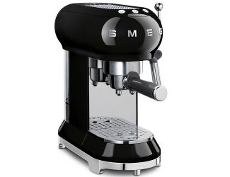 50's Retro-Style Espresso Manual Coffee Machine Black