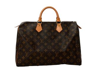 Louis Vuitton Speedy 35 Classic Monogram Canvas Leather Trim