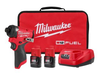 M12 FUEL 1/4" Hex Impact Driver Kit w/ 2 Batteries