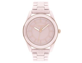 Ladies Preston Blush Ceramic Signature Logo Watch Blush Dial