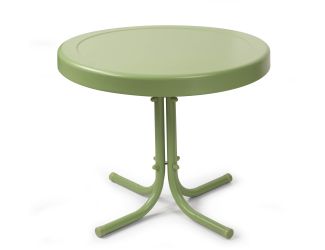 Retro Metal Side Table in Oasis Green