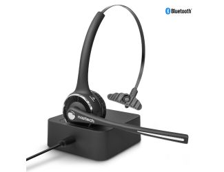 N980 Over-the-Head Bluetooth Headset with Charging Base