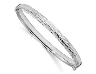 Sterling Silver Polished & Textured Bangle