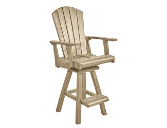 Swivel Pub Arm Chair - Beige