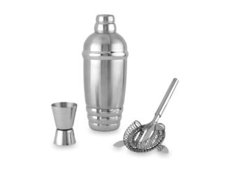 Tuscany Metal Shaker & Strainer Set