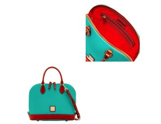 Pebble Grain Zip Zip Satchel