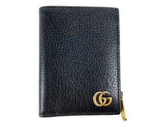 Gucci Marmont Black Leather Snap Bifold