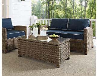 Biltmore Outdoor Wicker Glass Top Table