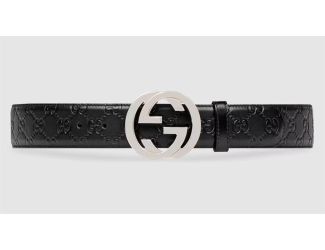 Signature Leather Belt Unisex Size 37.40
