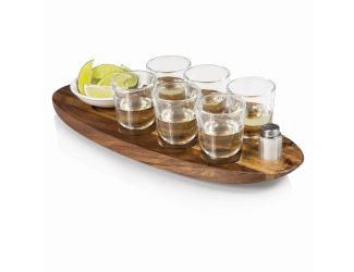Cantinero Shot Glass Serving Set w/ Tray