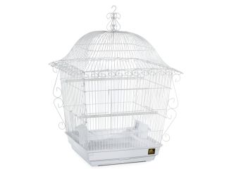 Scrollwork Bird Cage White