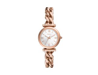 Ladies Carlie Rose Gold-Tone Stainless Steel Watch Silver Dial