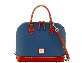 Pebble Grain Zip Zip Satchel