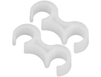 White Plastic Ganging Clips - Set of 2 - Designed To Fit .75" Diameter Frames