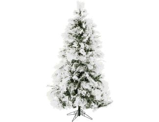 5-Ft. Frosted Fir Flocked Slim Christmas Tree, No Lights