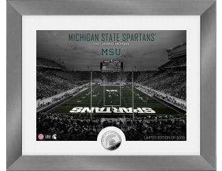 Michigan State University Spartans Art Deco Stadium Silver Coin Photo Mint