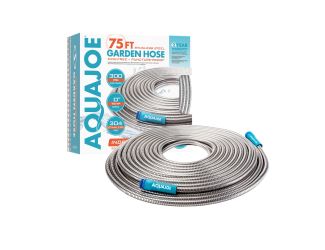 Stainless Heavy Duty Spiral Constructed Metal Garden Hose - 75Ft