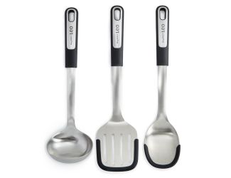 Leo Graphite 3pc Recycled SS & PP Utensil Set