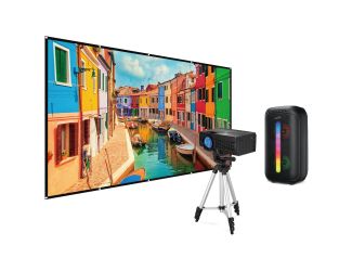 Pop-Up Movie Theater Kit - Projector Screen Tailgate Speaker