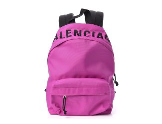 Balenciaga Logo Wheel Sport Nylon Pink Backpack