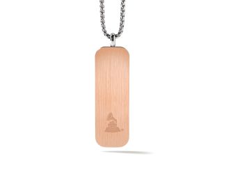 Necklace: Latin Grammy - Rose Gold IP, Plated Dogtag